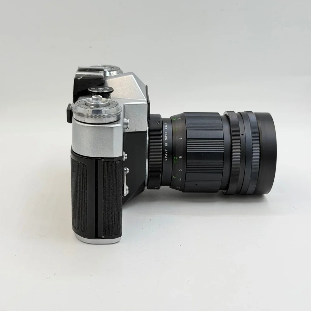 Zenit-E 35mm Film SLR Camera W/ Kennex Telephoto 135mm f2.8 Lens Vintage Silver
